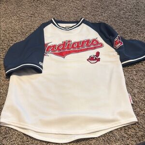 Men’s small White and Blue Indians Shirt